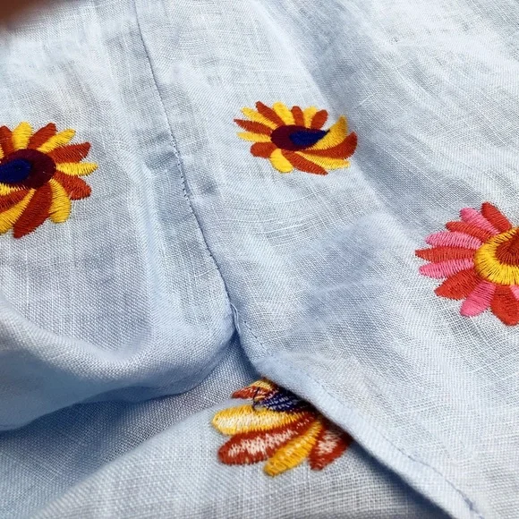 🆕{Philosophy} Embroidered Linen Dress - Picture 5 of 14